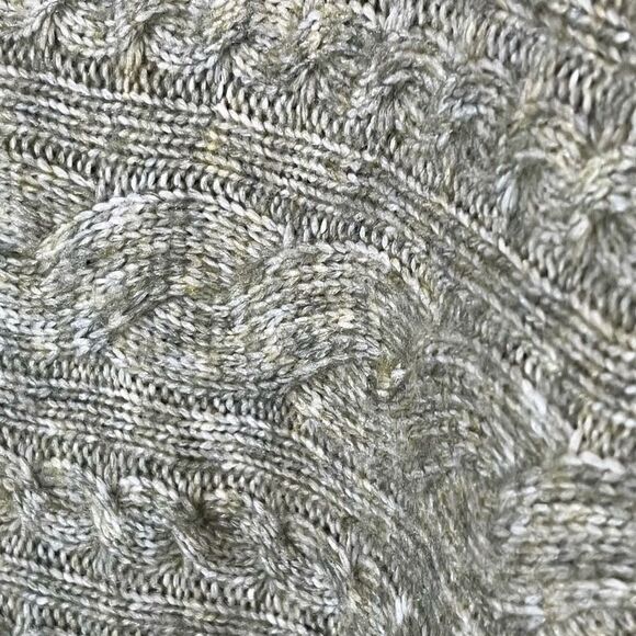 NWT Soft Surroundings ”Alena” Long Line Cable-knit Sage Green Sweater Size Mediu - Picture 7 of 10